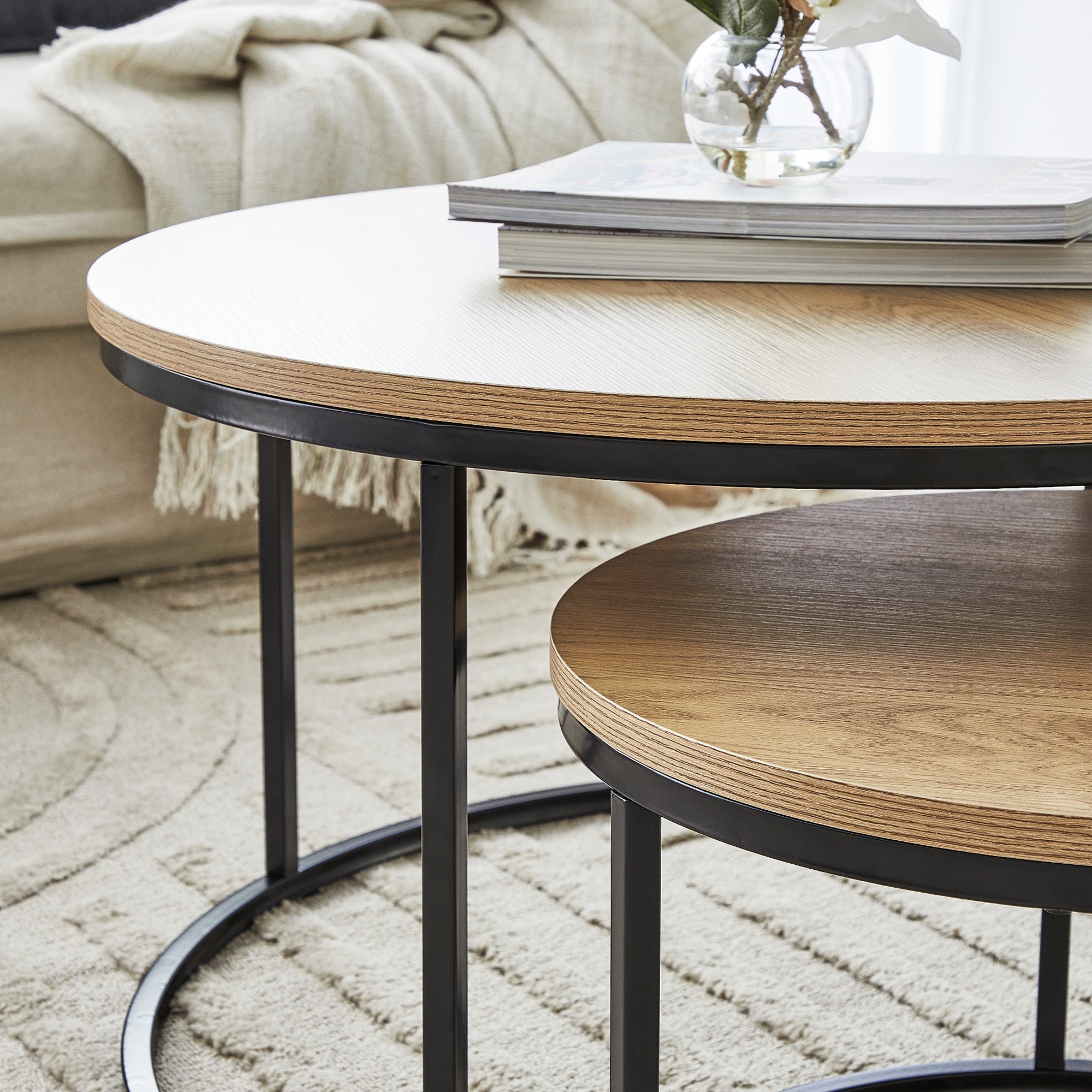 Nesting Sonoma Coffee Tables Set Of 2 Black
