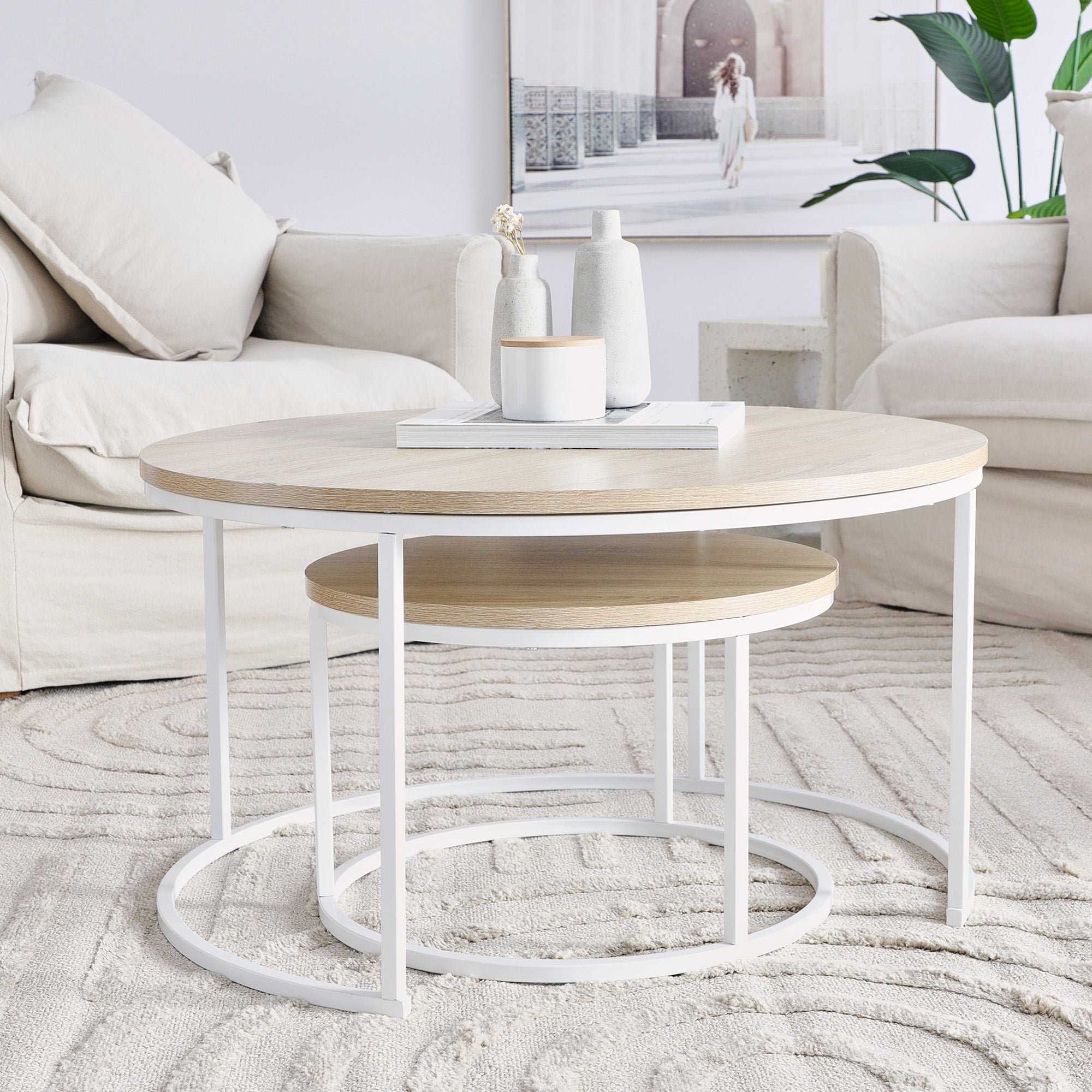 Nesting Sonoma Coffee Tables Set Of 2 White
