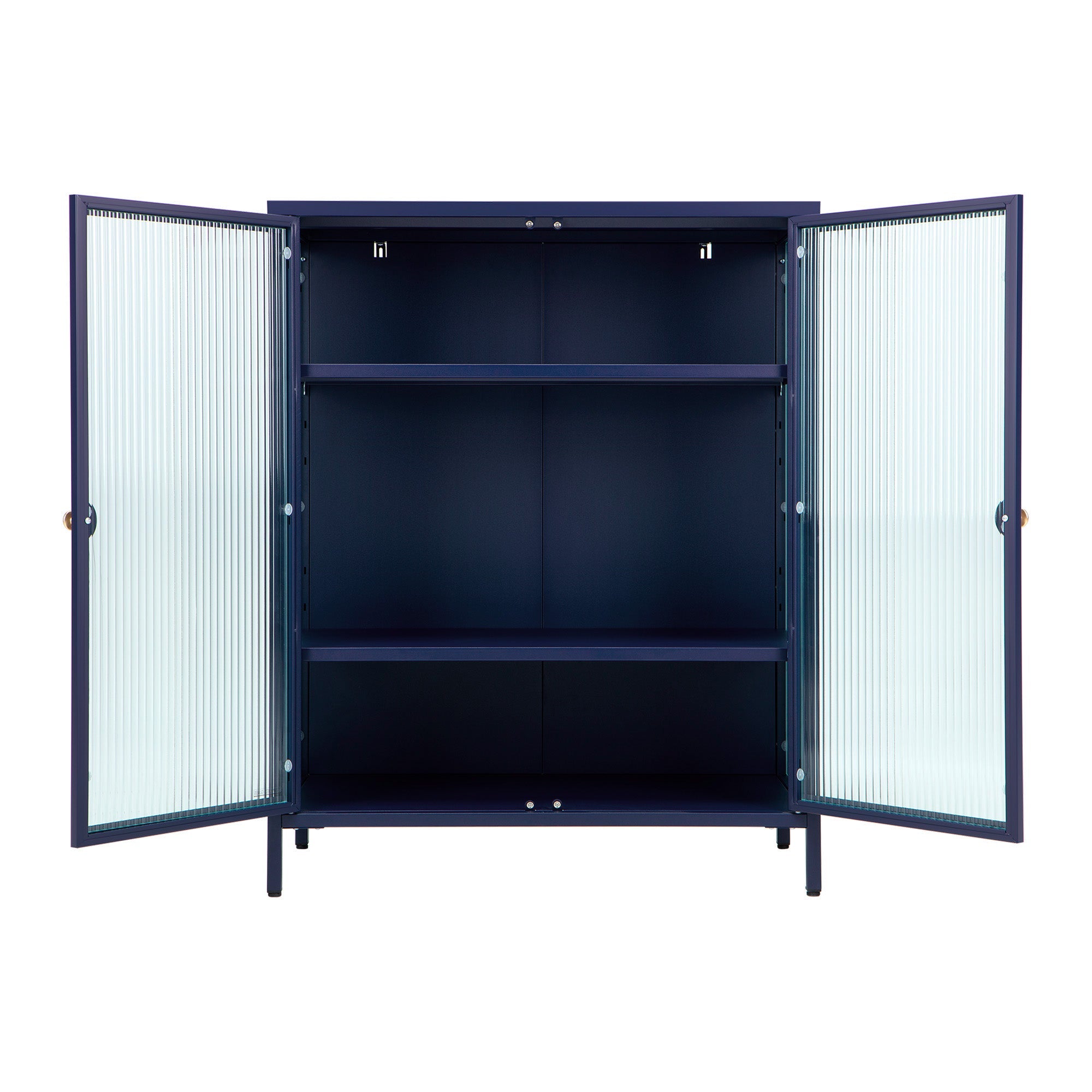 Ella 2 Door Modern Metal Cabinet Navy