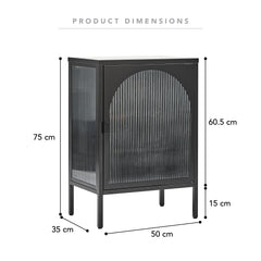 Eve Modern Metal Side Table Black