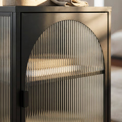 Eve Modern Metal Side Table Black