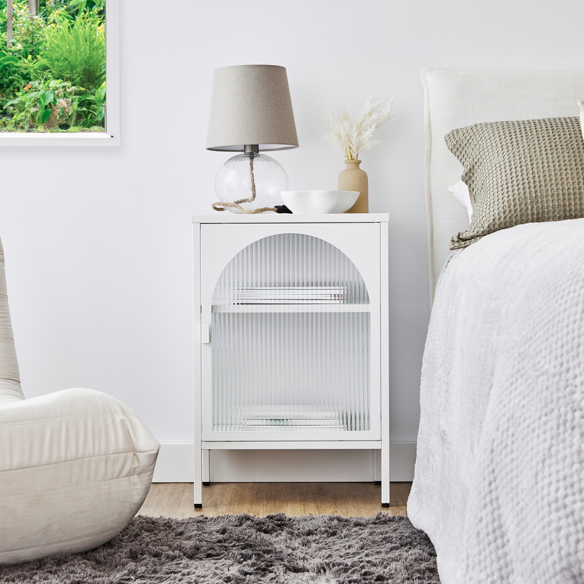 Eve Modern Metal Side Table White