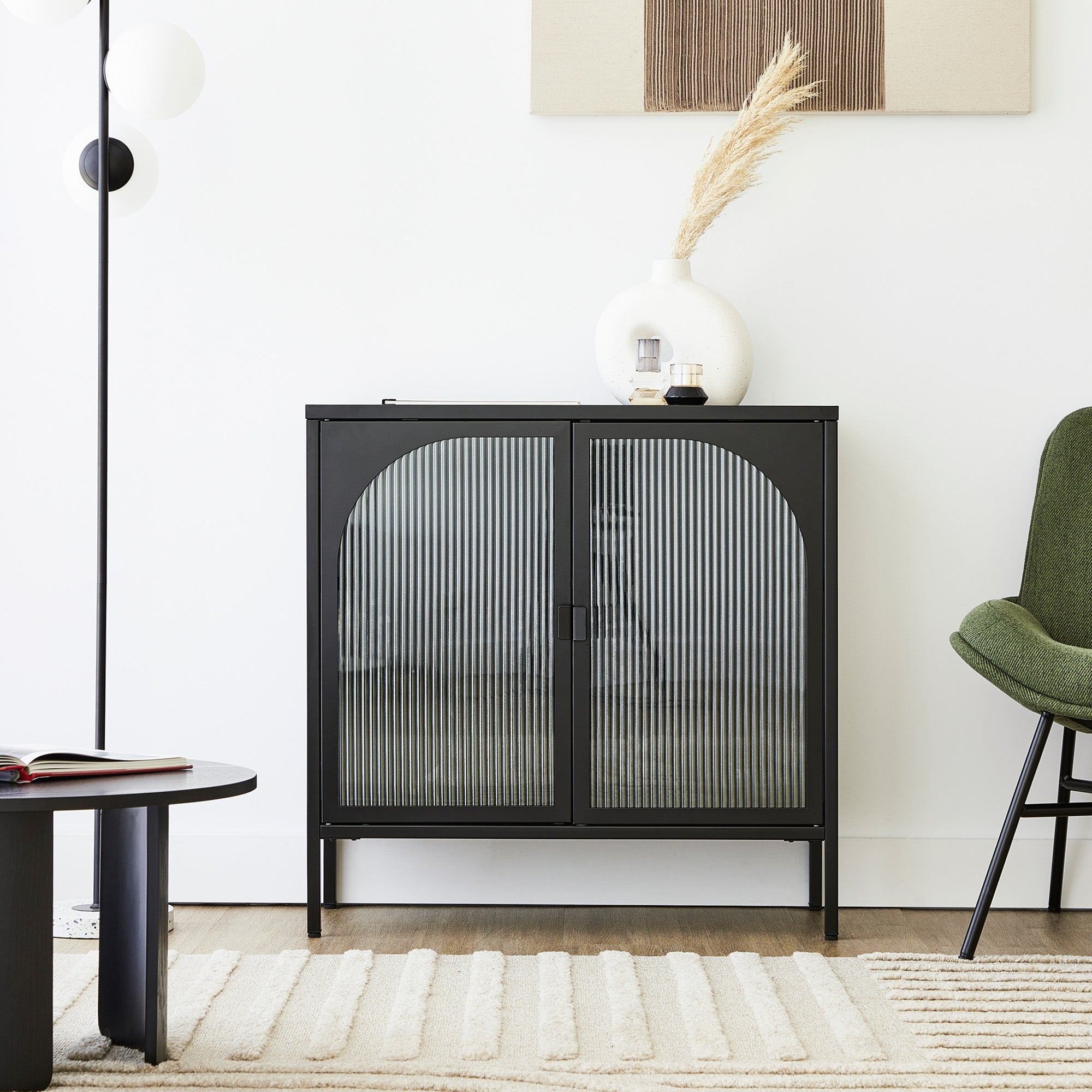 Eve Modern Metal Cabinet Black