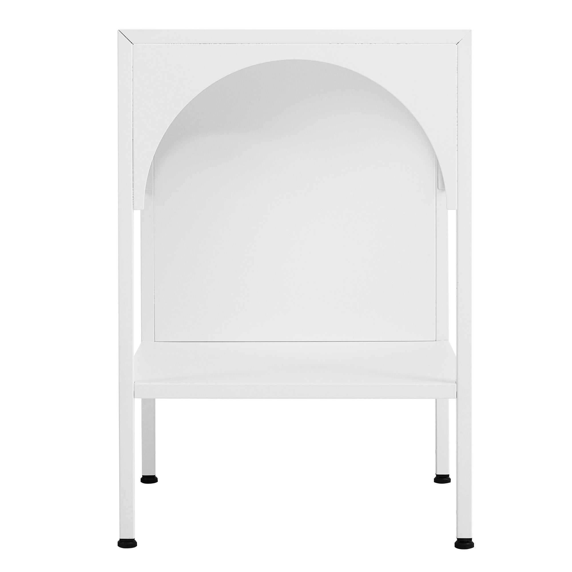 Eve Metal Open Front Side Table White