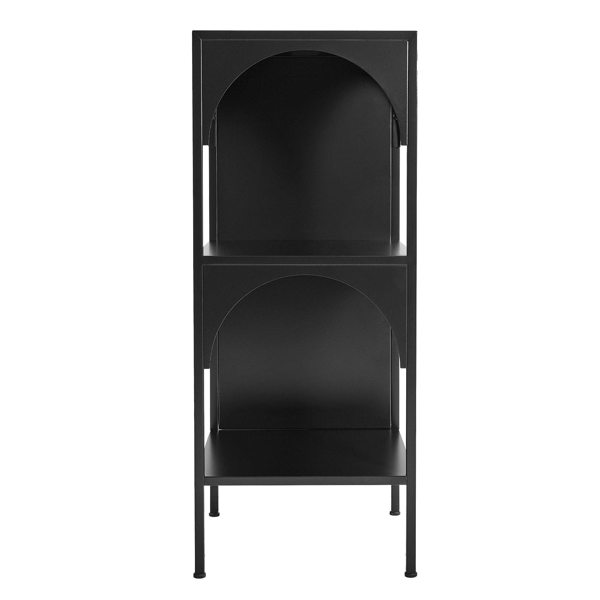 Eve Metal Open Front Shelving Unit Black