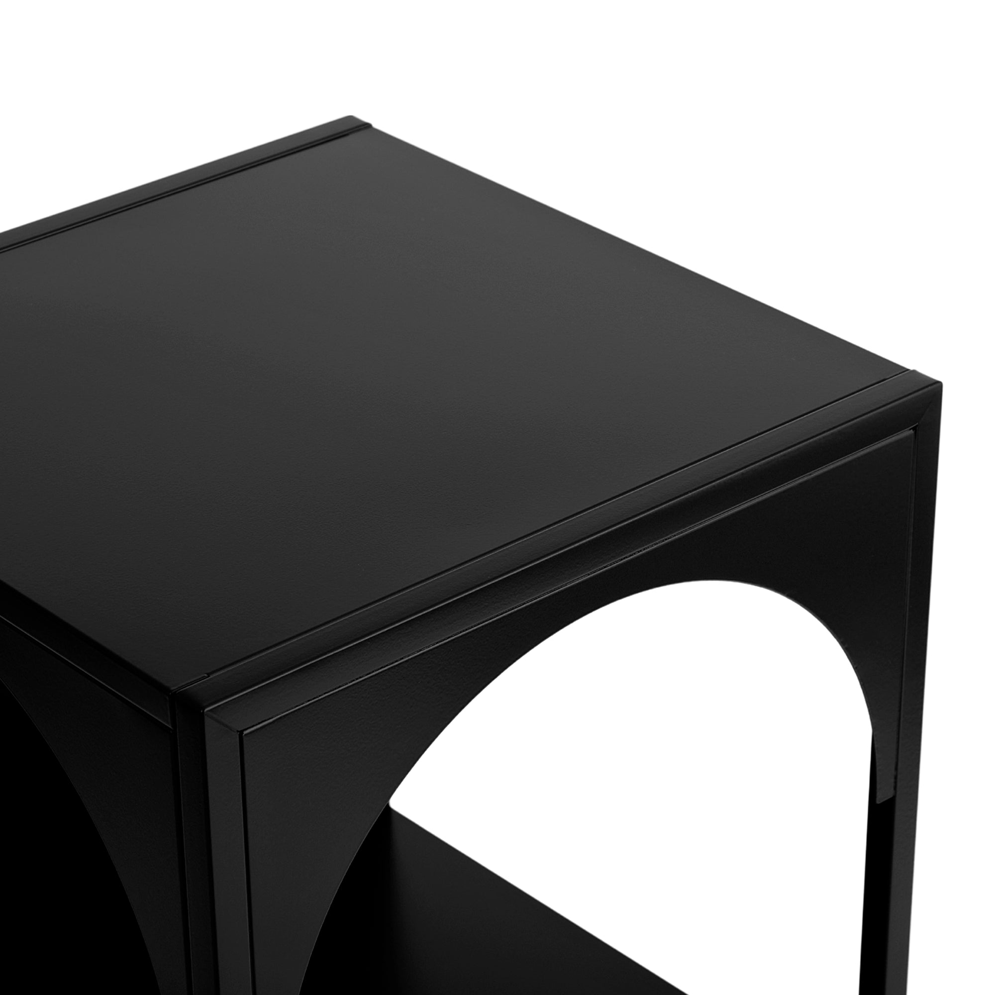 Eve Metal Open Front Shelving Unit Black