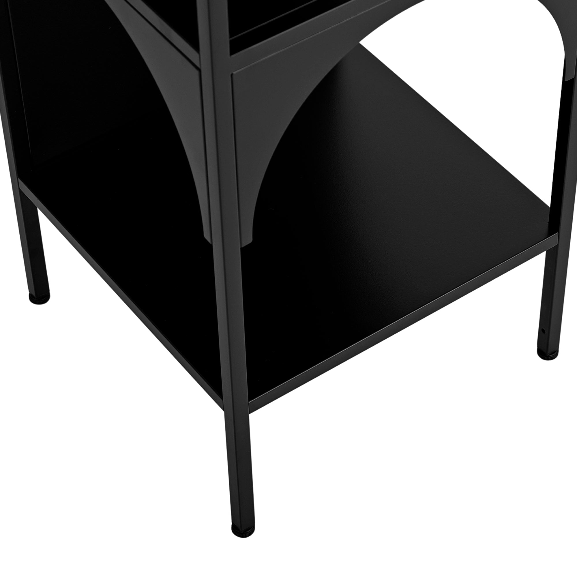 Eve Metal Open Front Shelving Unit Black
