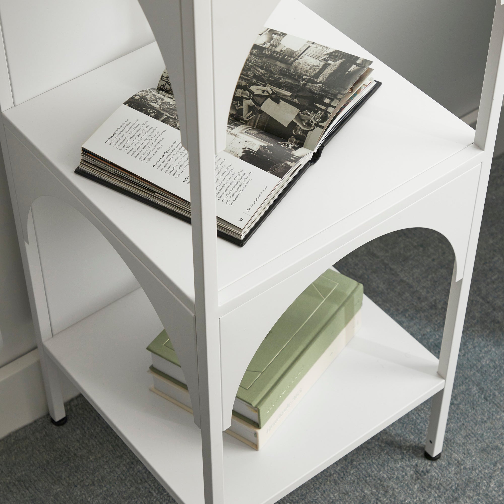 Eve Metal Open Front Shelving Unit White