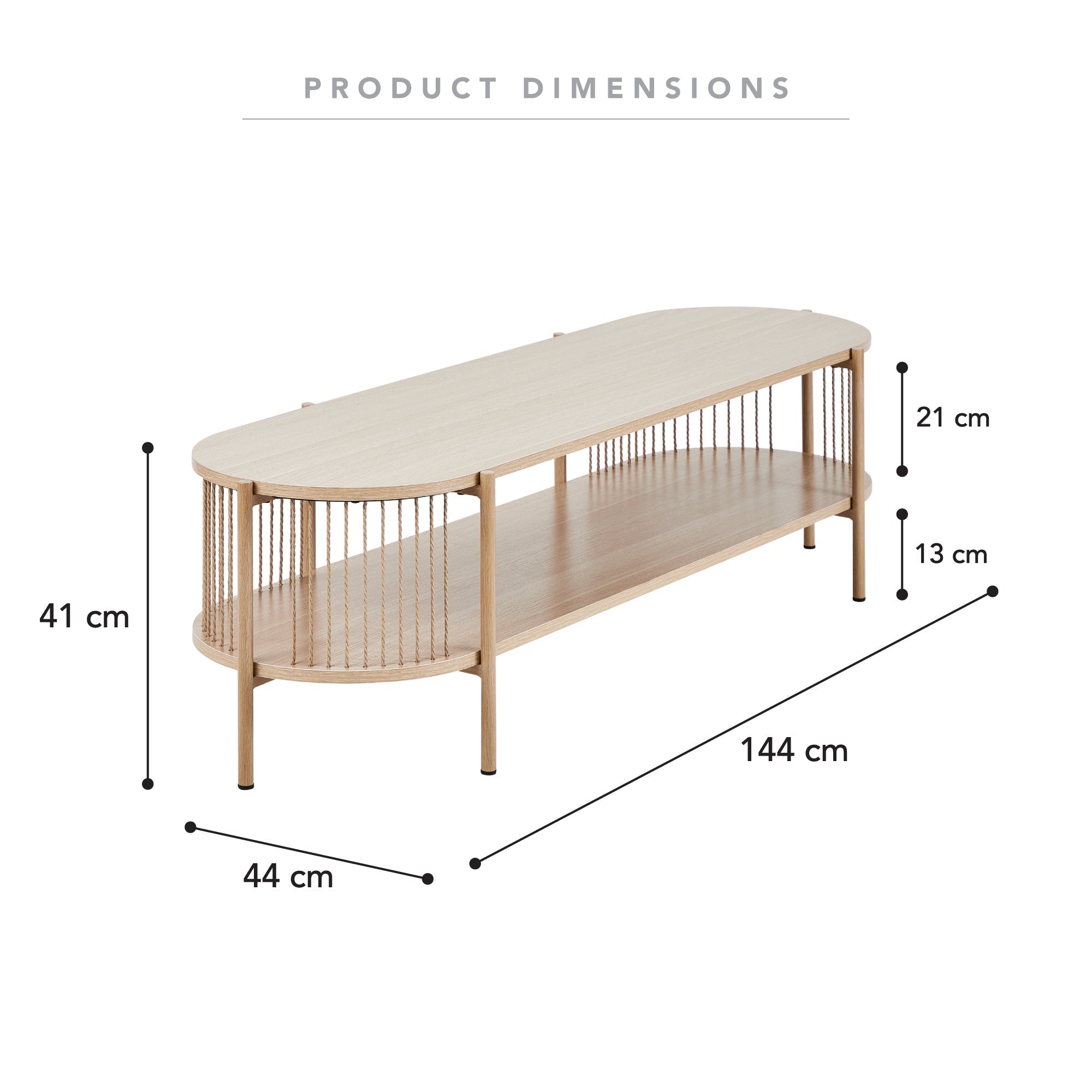Harbour Entertainment Unit Natural (144cm)