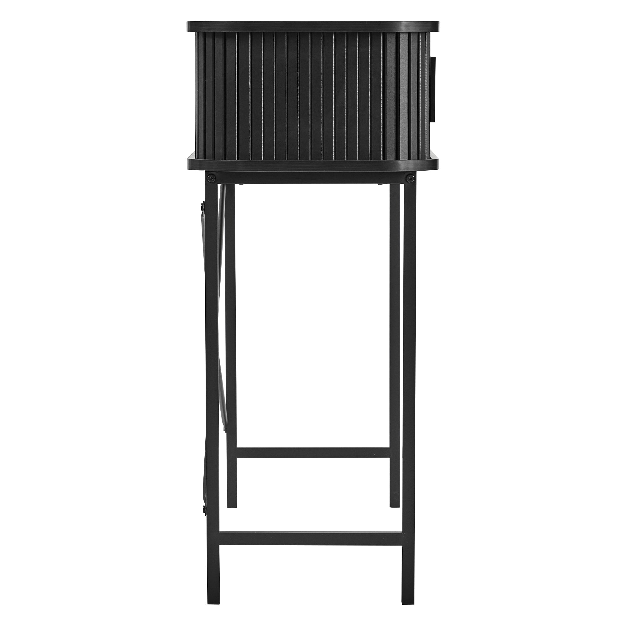 Haven Sliding Door Console Table Black (100cm)