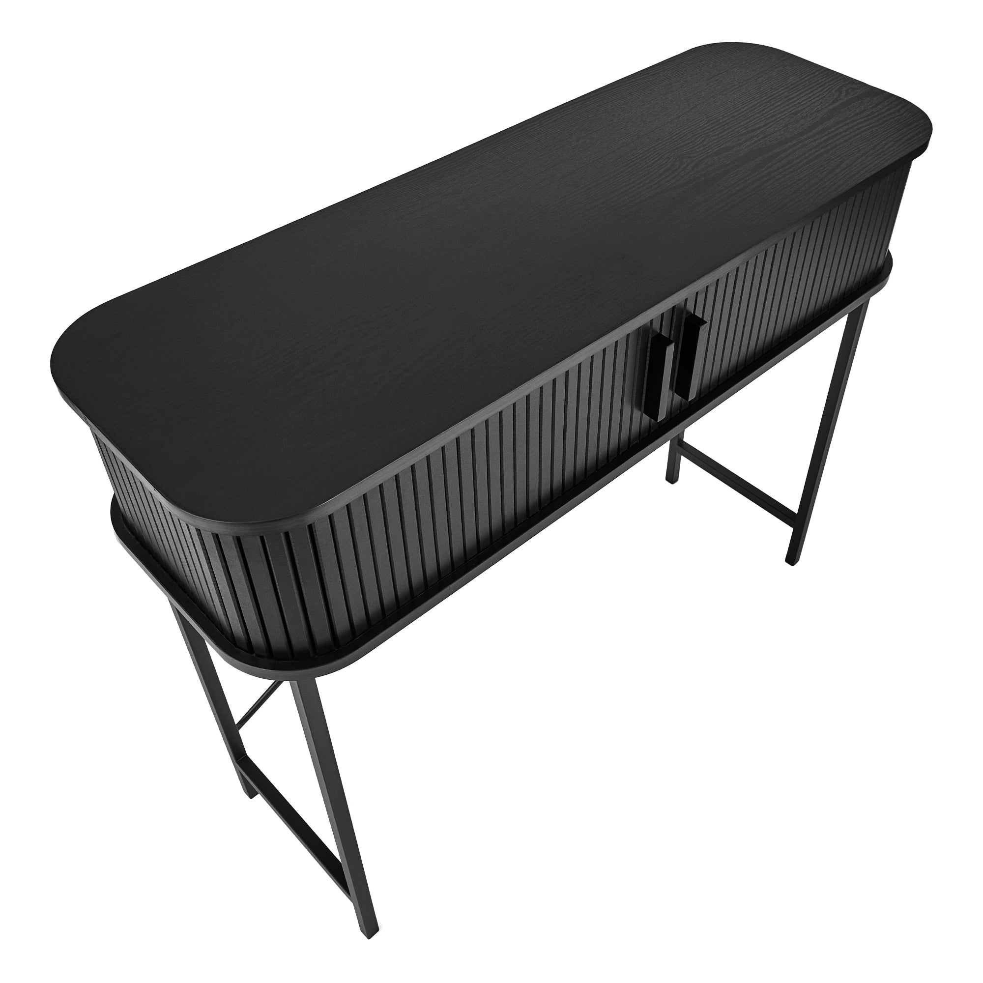 Haven Sliding Door Console Table Black (100cm)