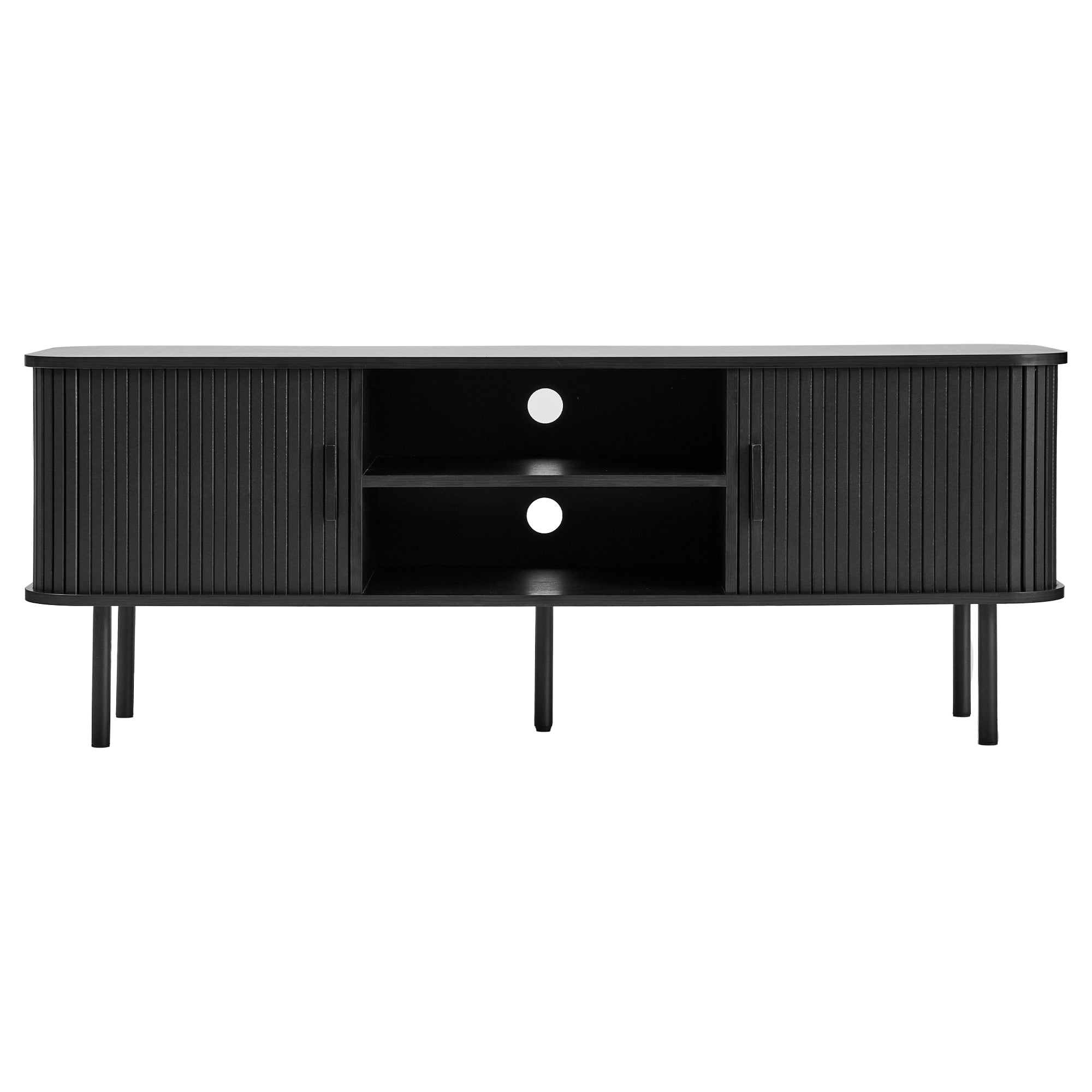 Haven Sliding Door Entertainment Unit Black (140cm)