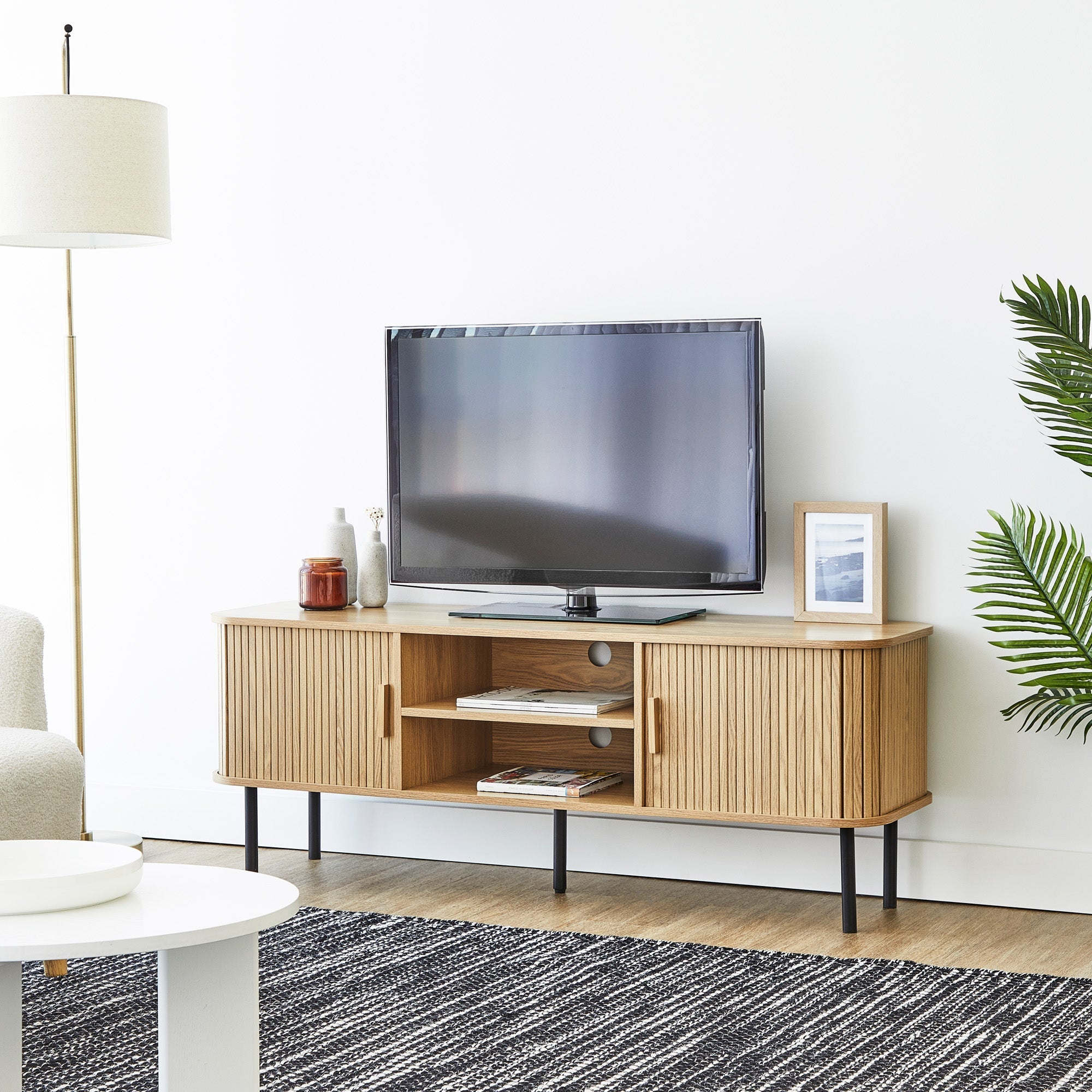 Haven Sliding Door Entertainment Unit Natural (140cm)