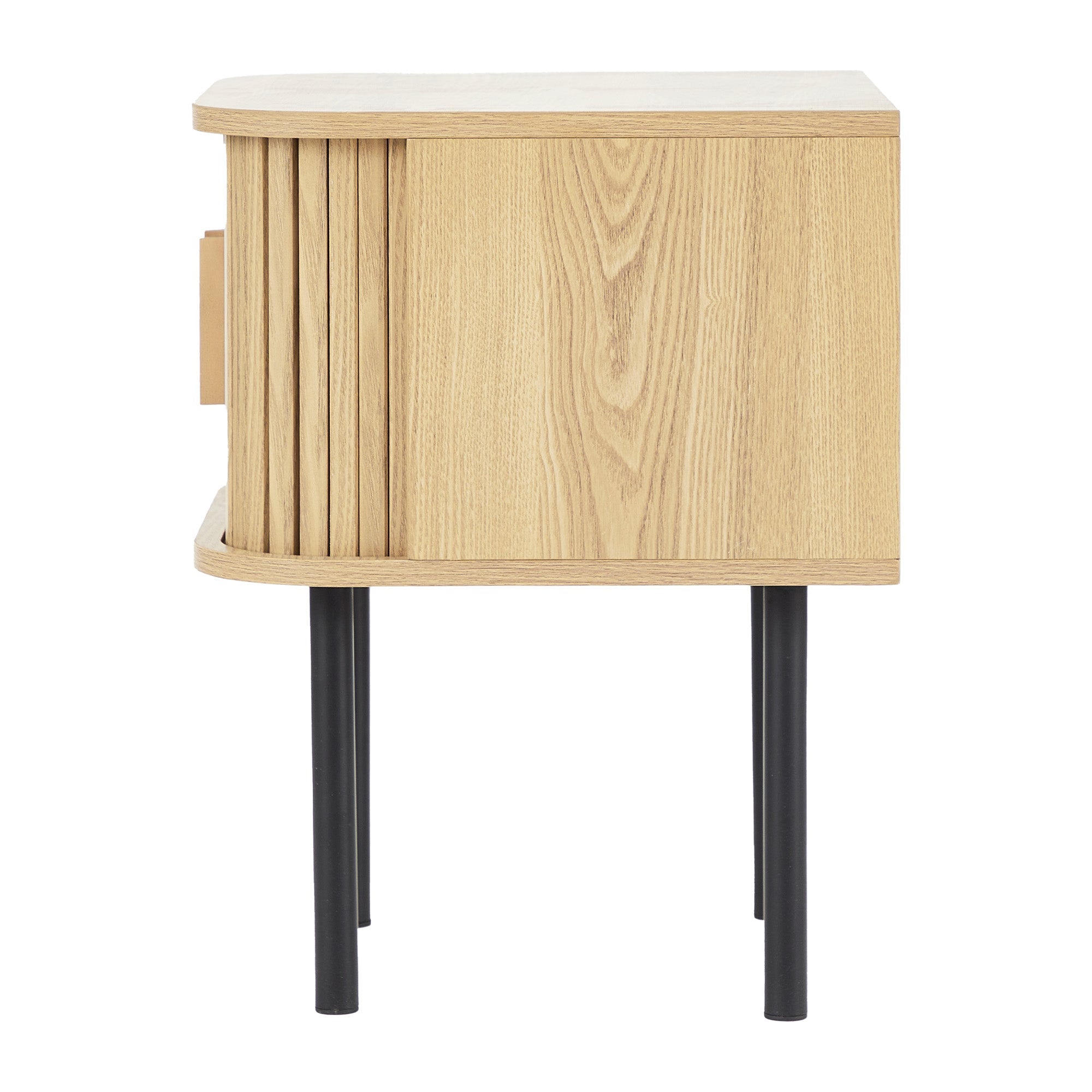 Haven Sliding Door Bedside Table Natural