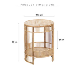 Harbour Bamboo Rattan Side Table
