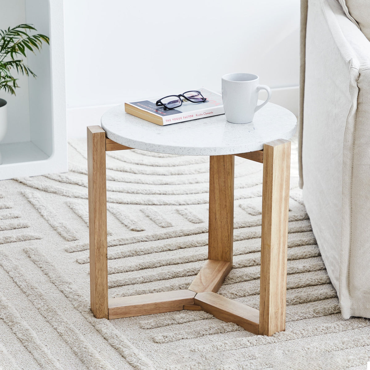 Sass Terrazzo Side Table Natural