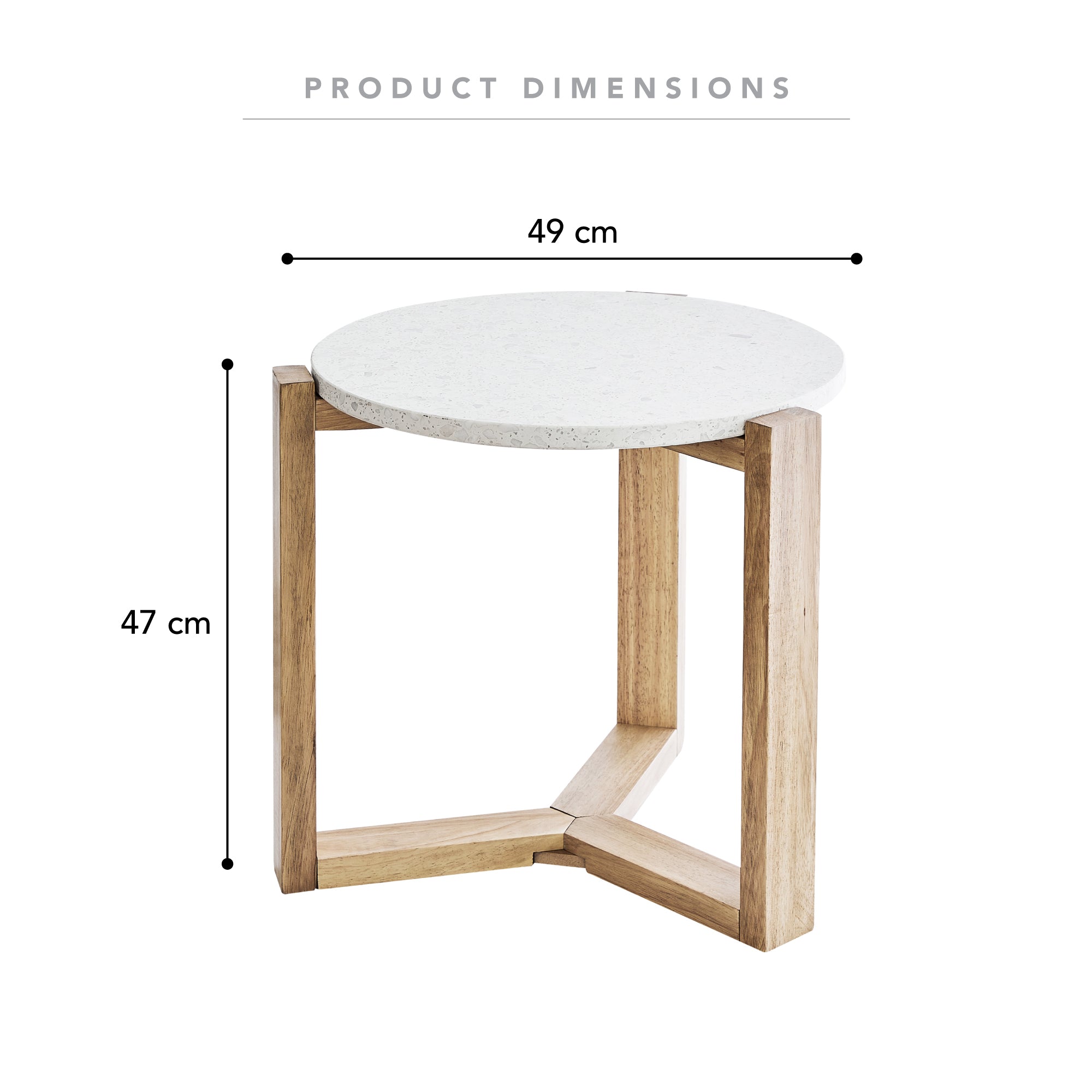 Sass Terrazzo Side Table Natural