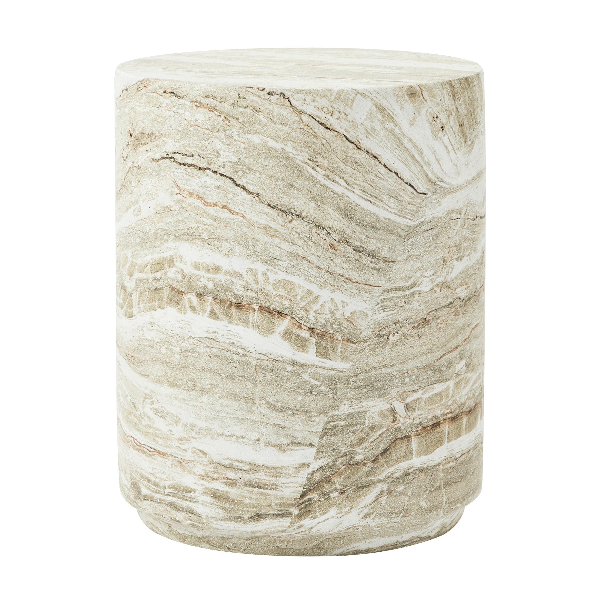 Astrid Green Marble Look Side Table