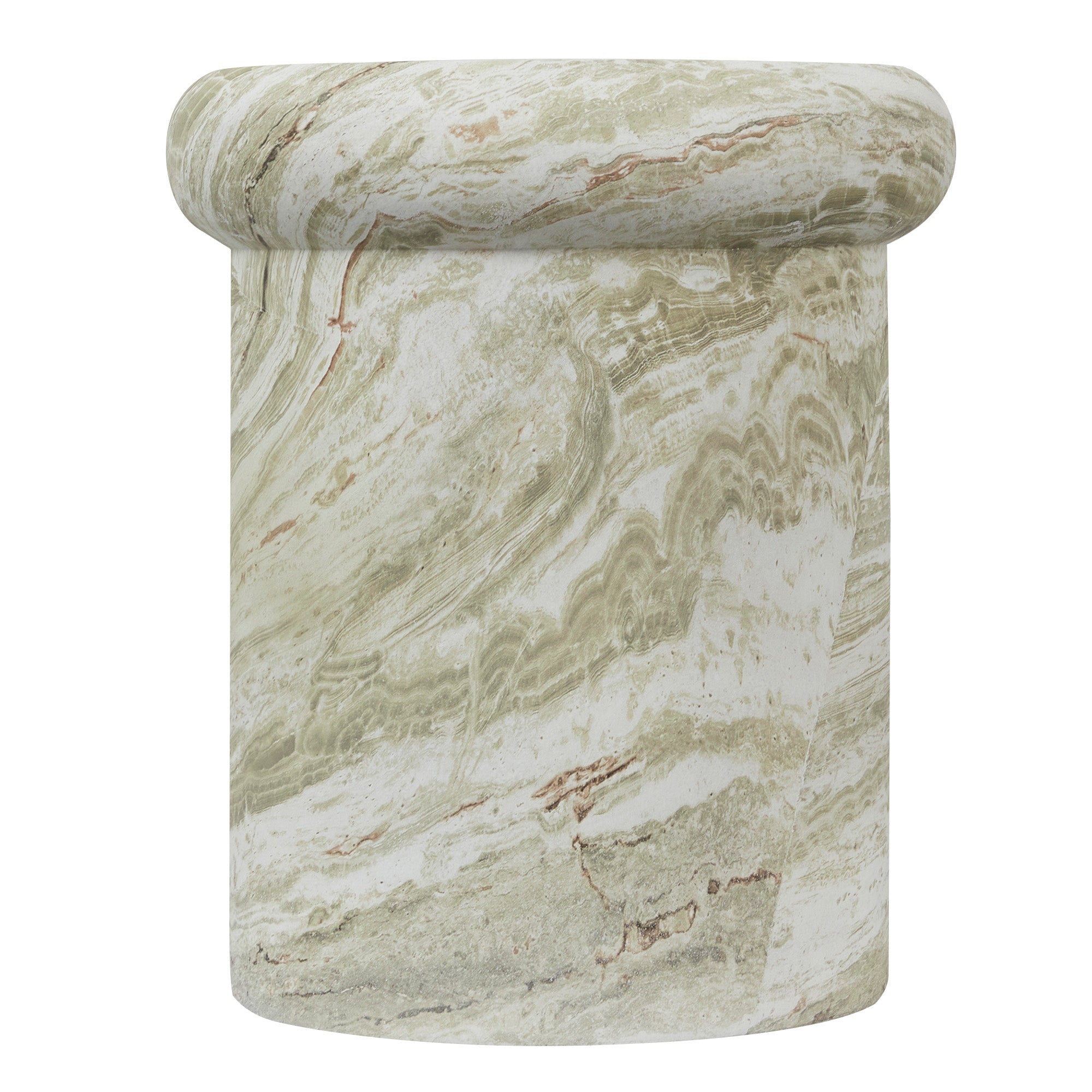 Luna MgO Stool Green Marble Look