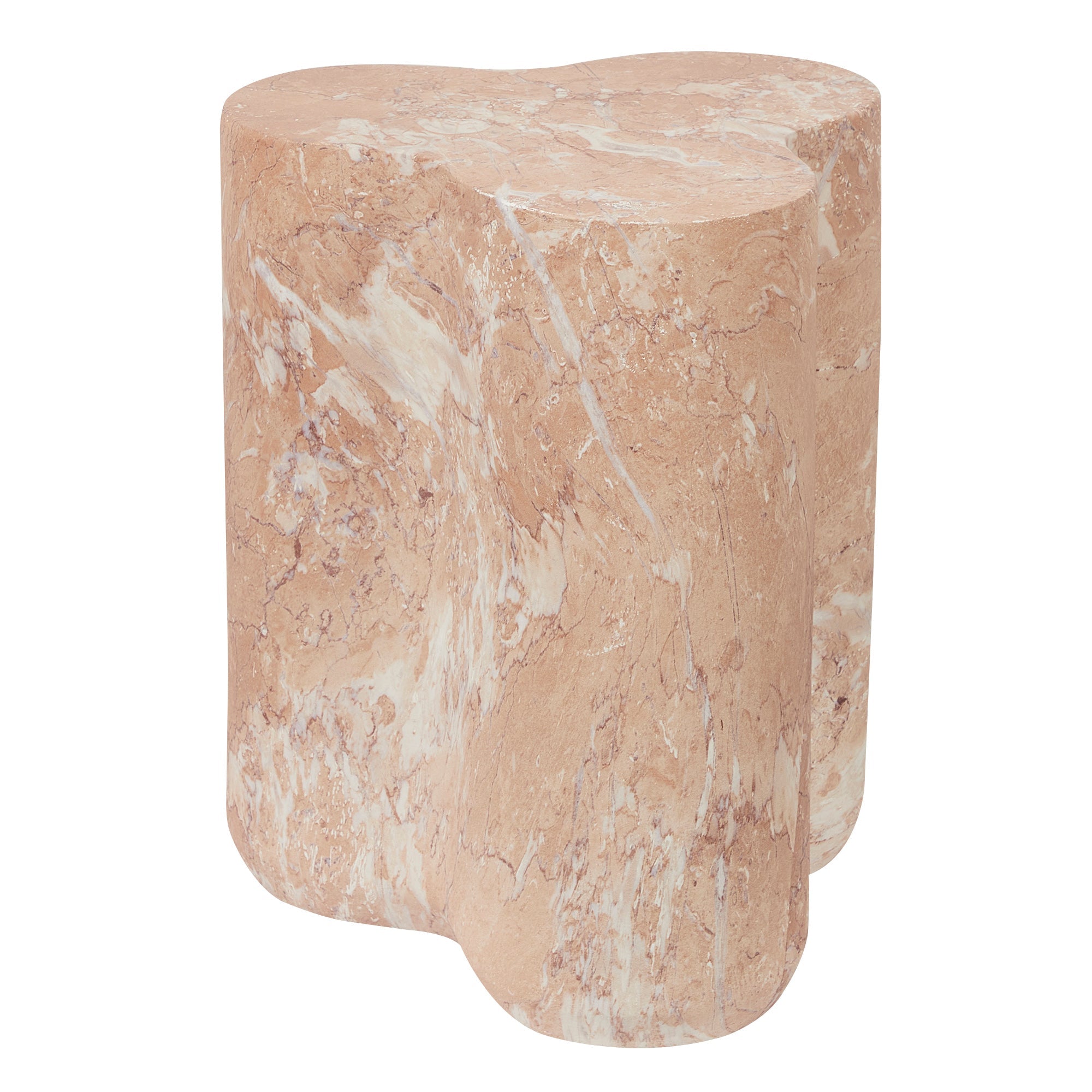 Poppy MgO Side Table Tea Rose Marble Look
