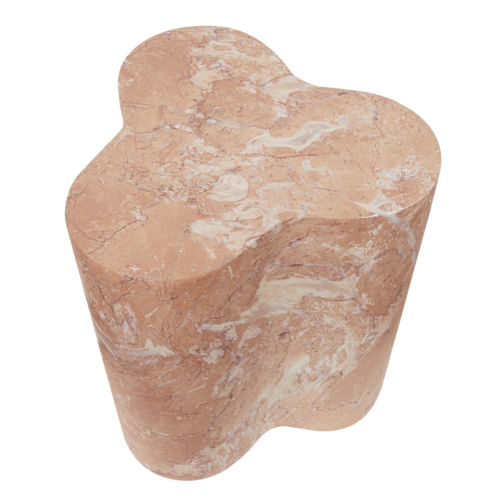Poppy MgO Side Table Tea Rose Marble Look