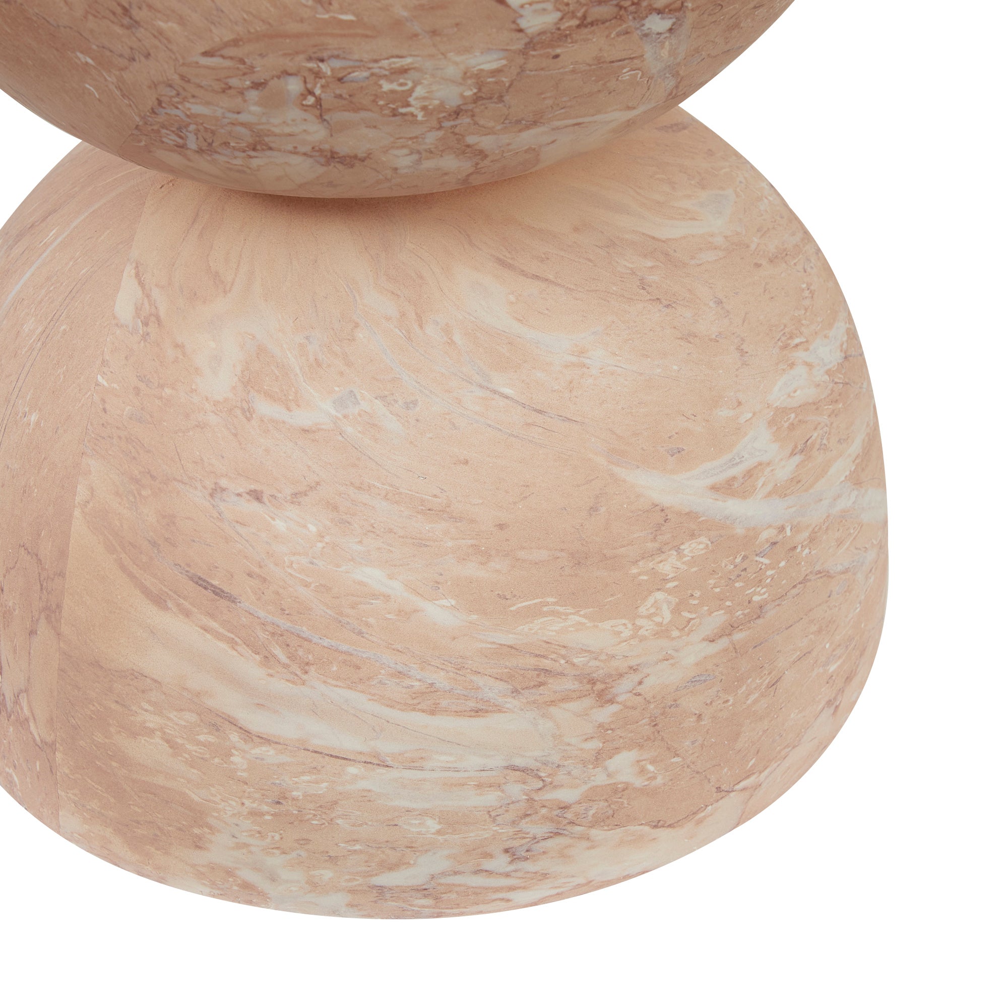Stella MgO Side Table Tea Rose Marble Look