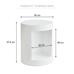 Castello MgO Side Table White