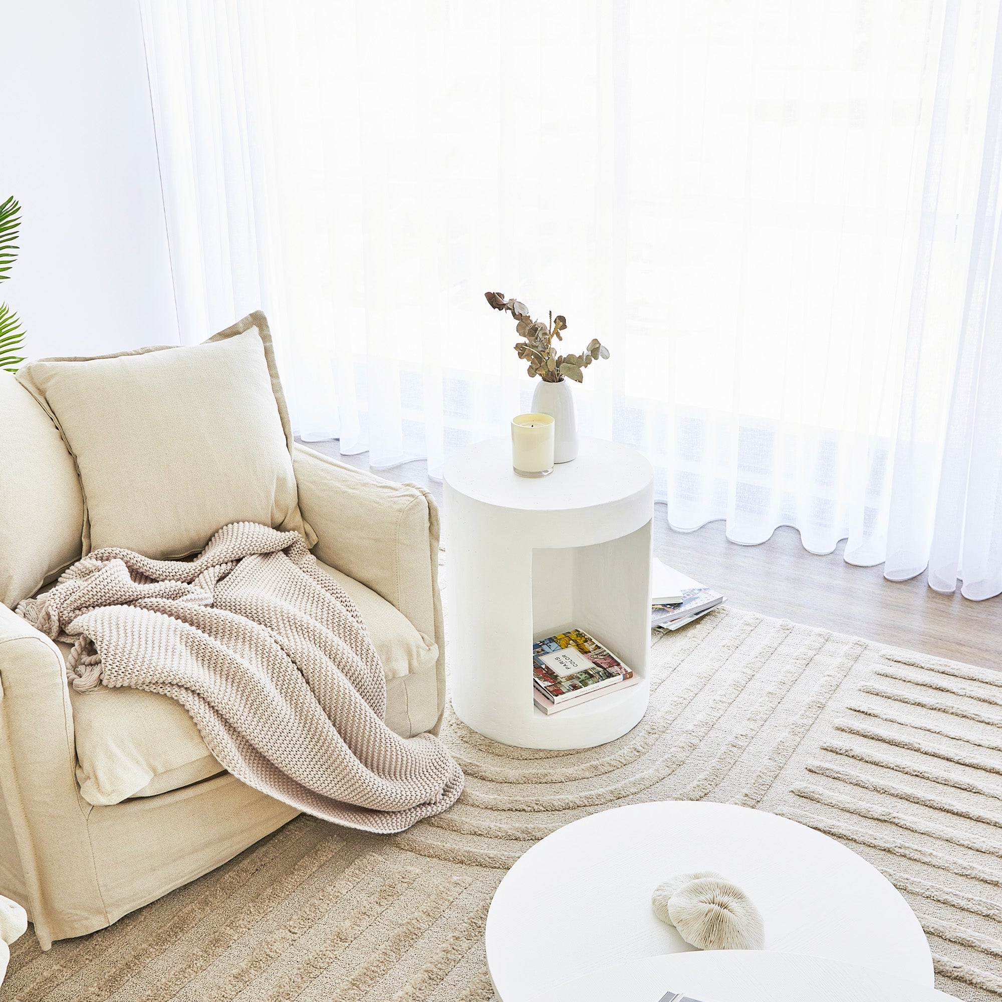 Castello MgO Side Table White