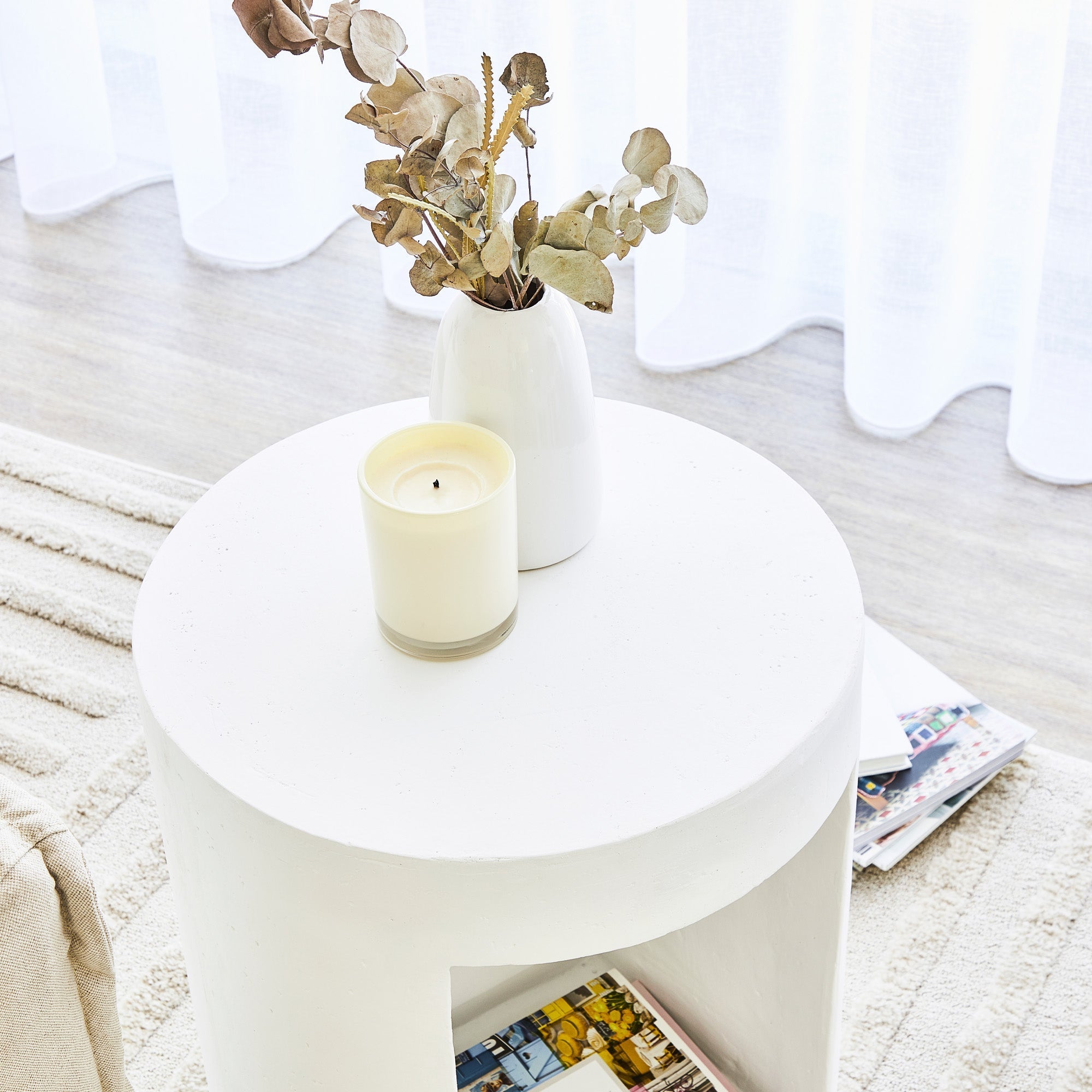 Castello MgO Side Table White