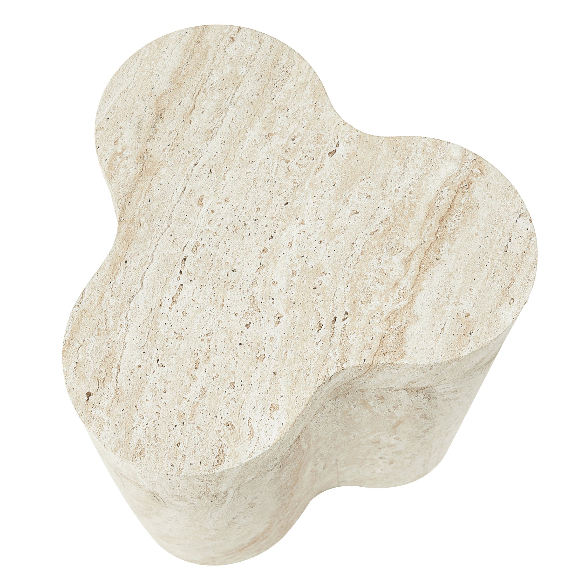 Poppy Side Table Travertine Look