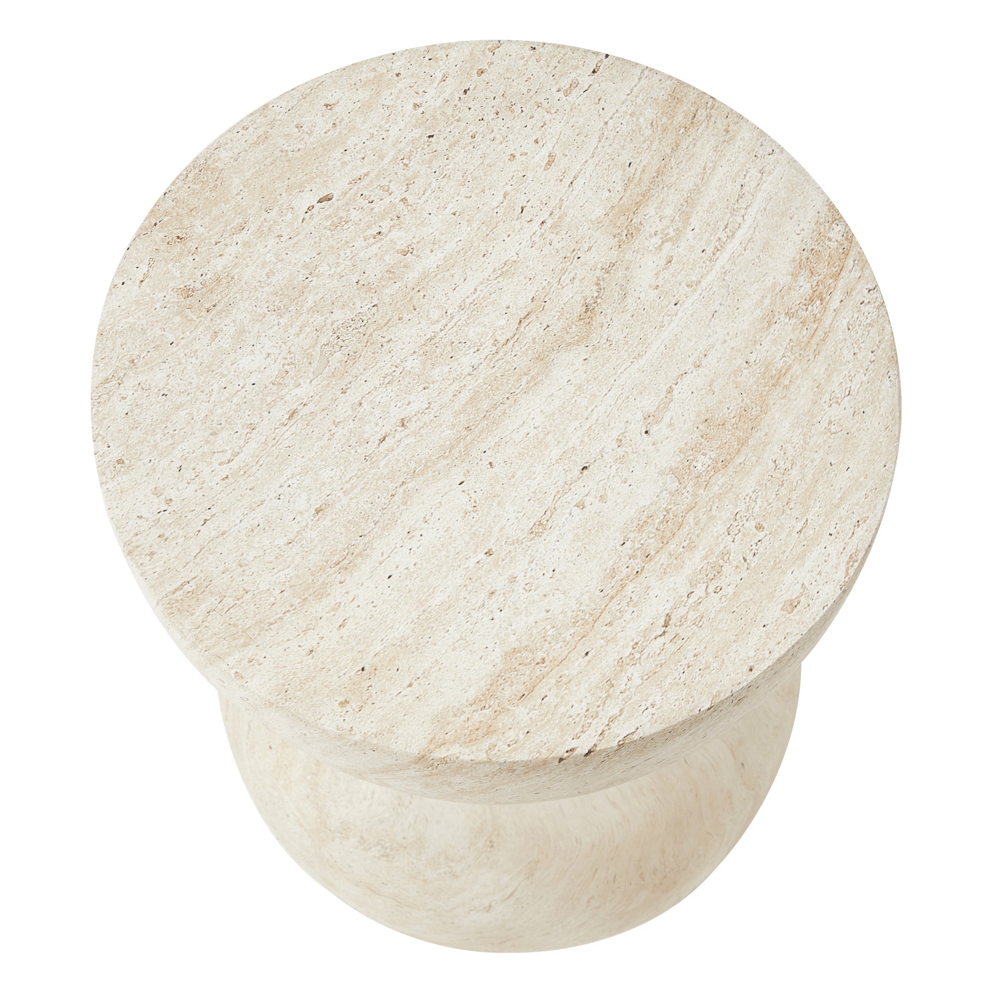 Stella Side Table Travertine Look