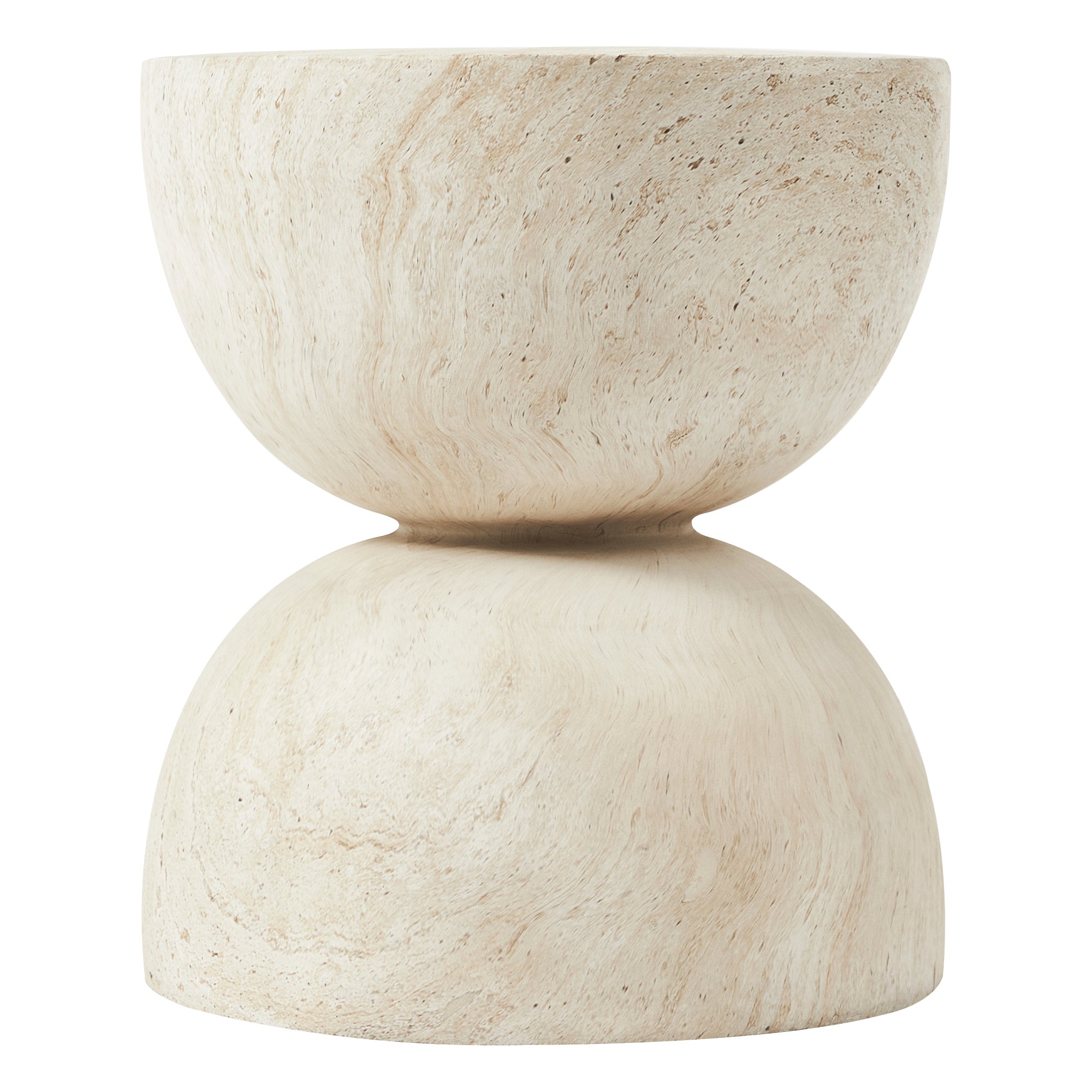 Stella Side Table Travertine Look