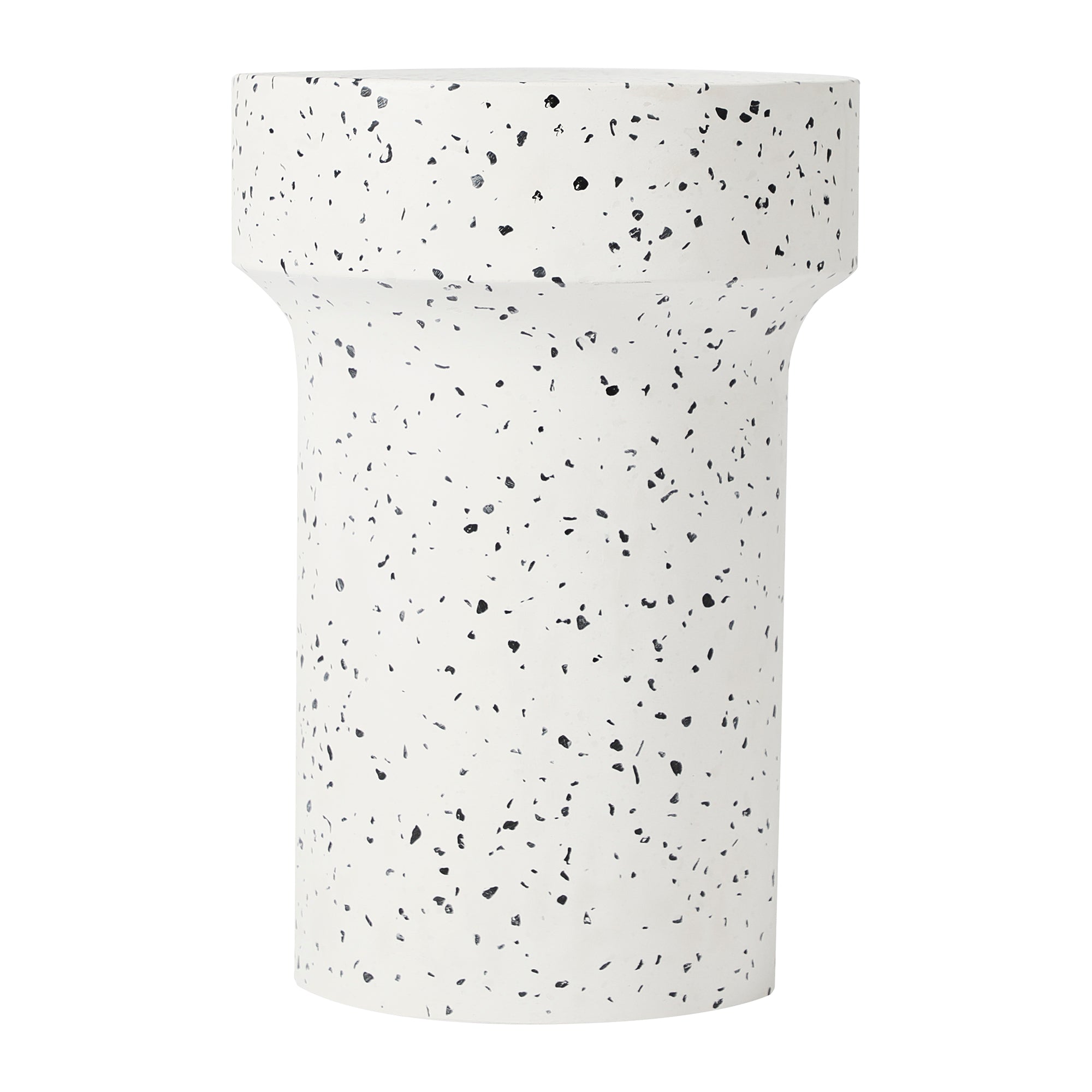 Leon Terrazzo Side Table Stool Speckle White