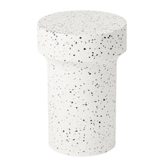 Leon Terrazzo Side Table Stool Speckle White