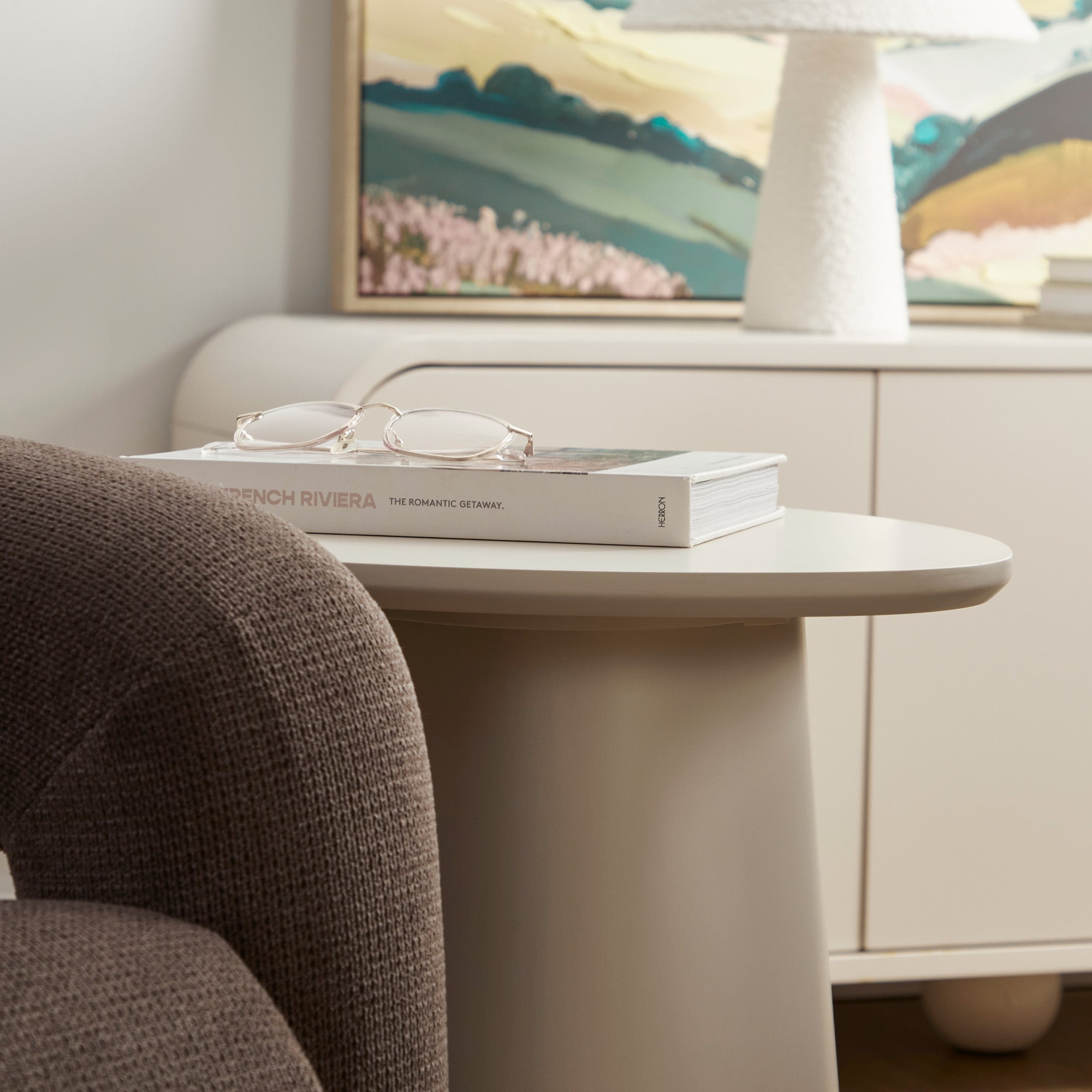 Alvin Side Table Cream