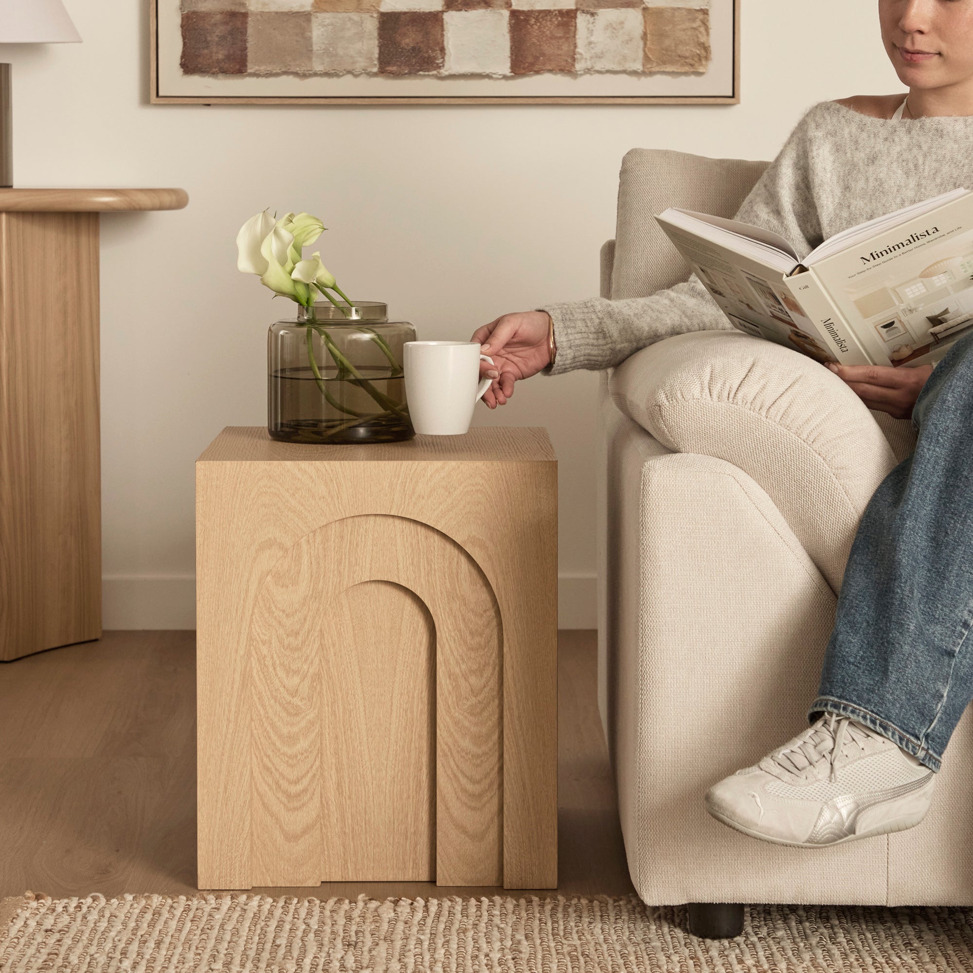 Belle Set of 3 Nested Side Tables Oak
