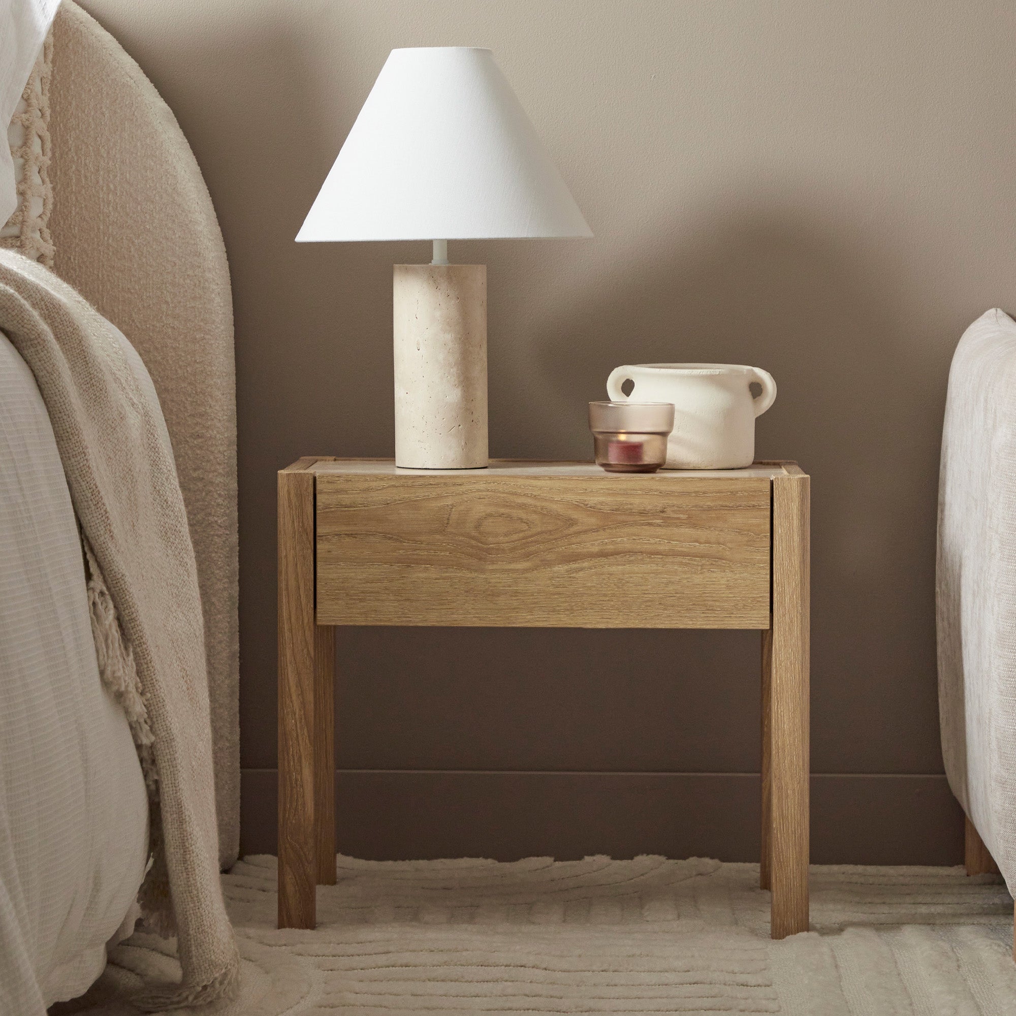 Clarke Bedside Table Oak