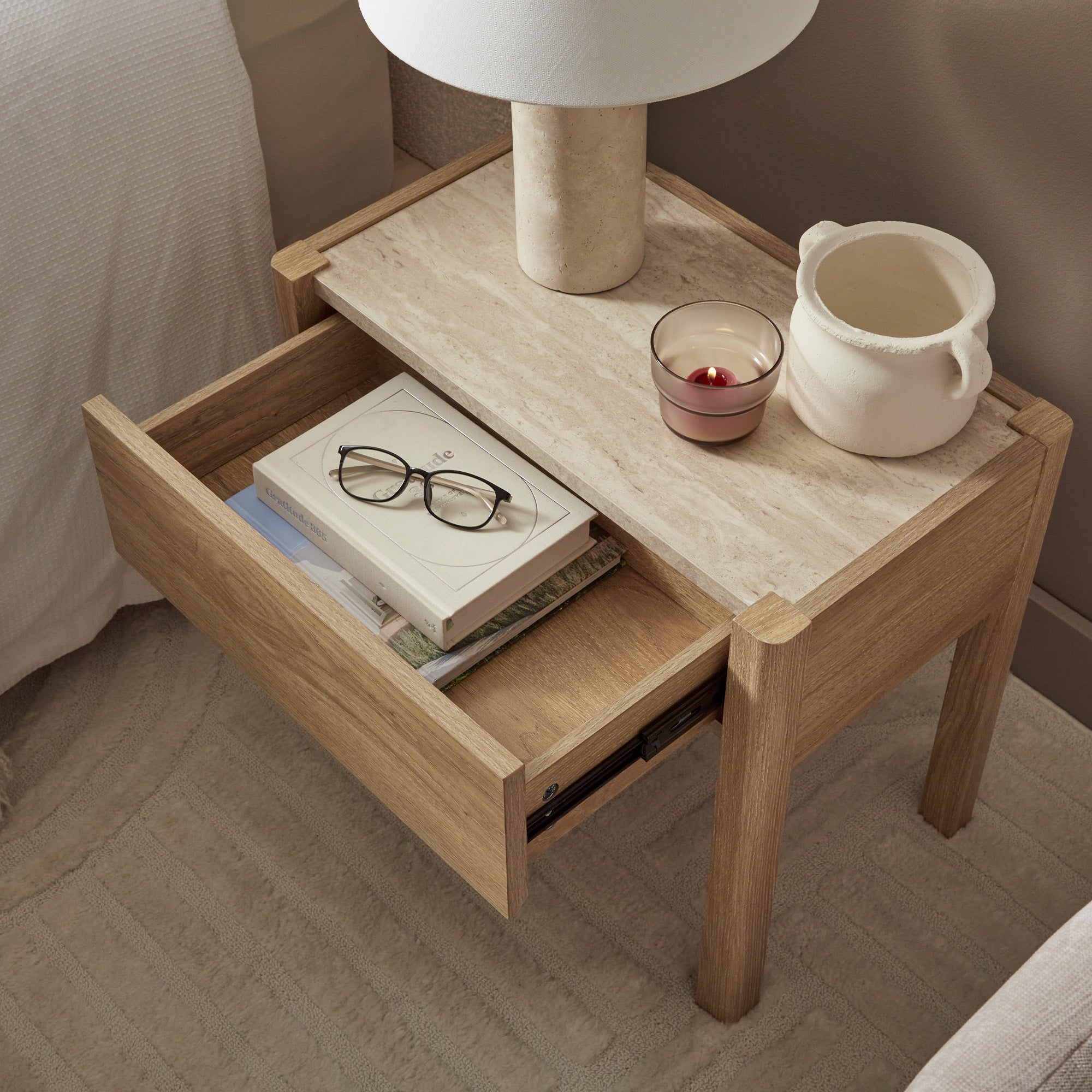 Clarke Bedside Table Oak (Set of 2)