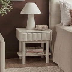 Cosette Bedside Table Off-White
