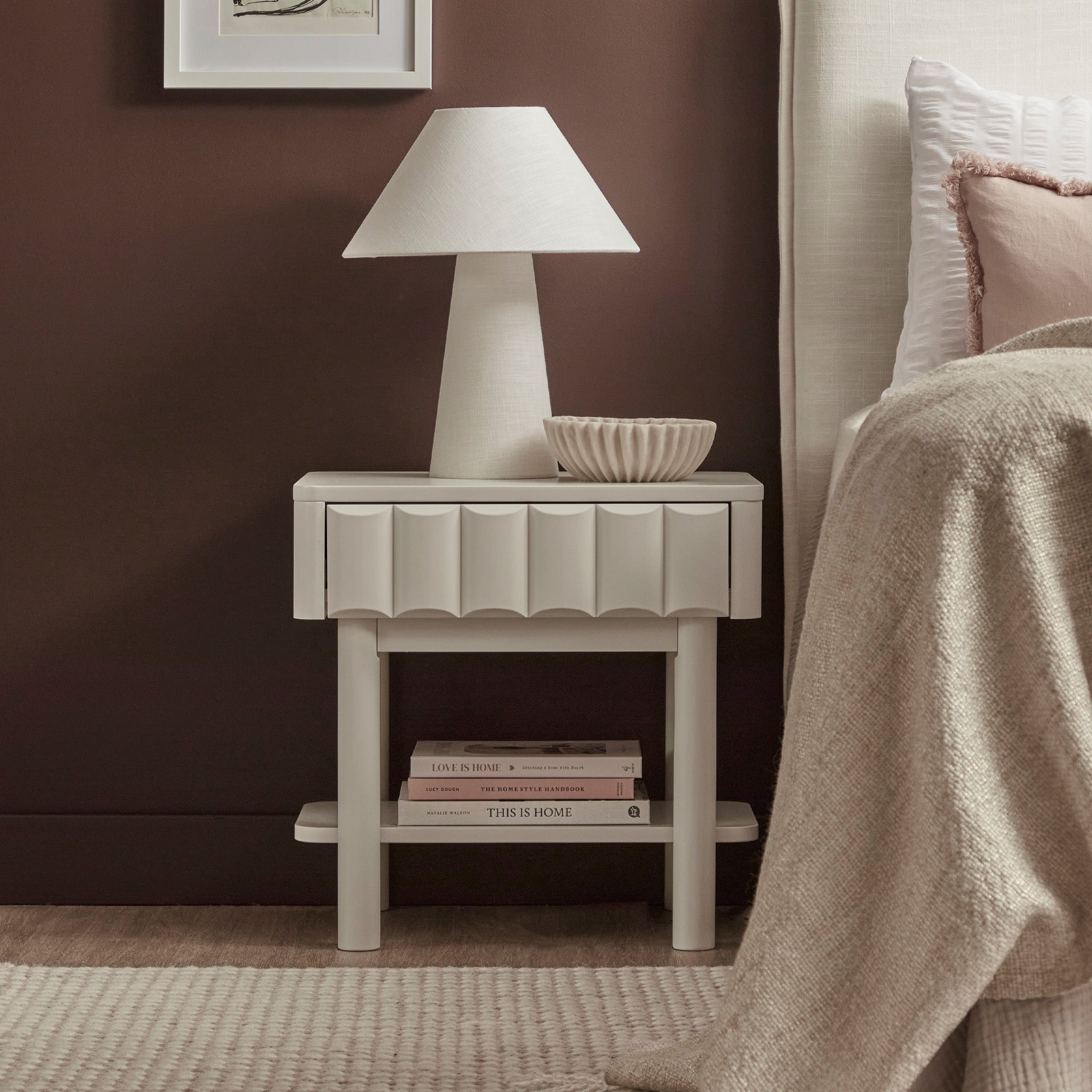 Cosette Bedside Table Off-White