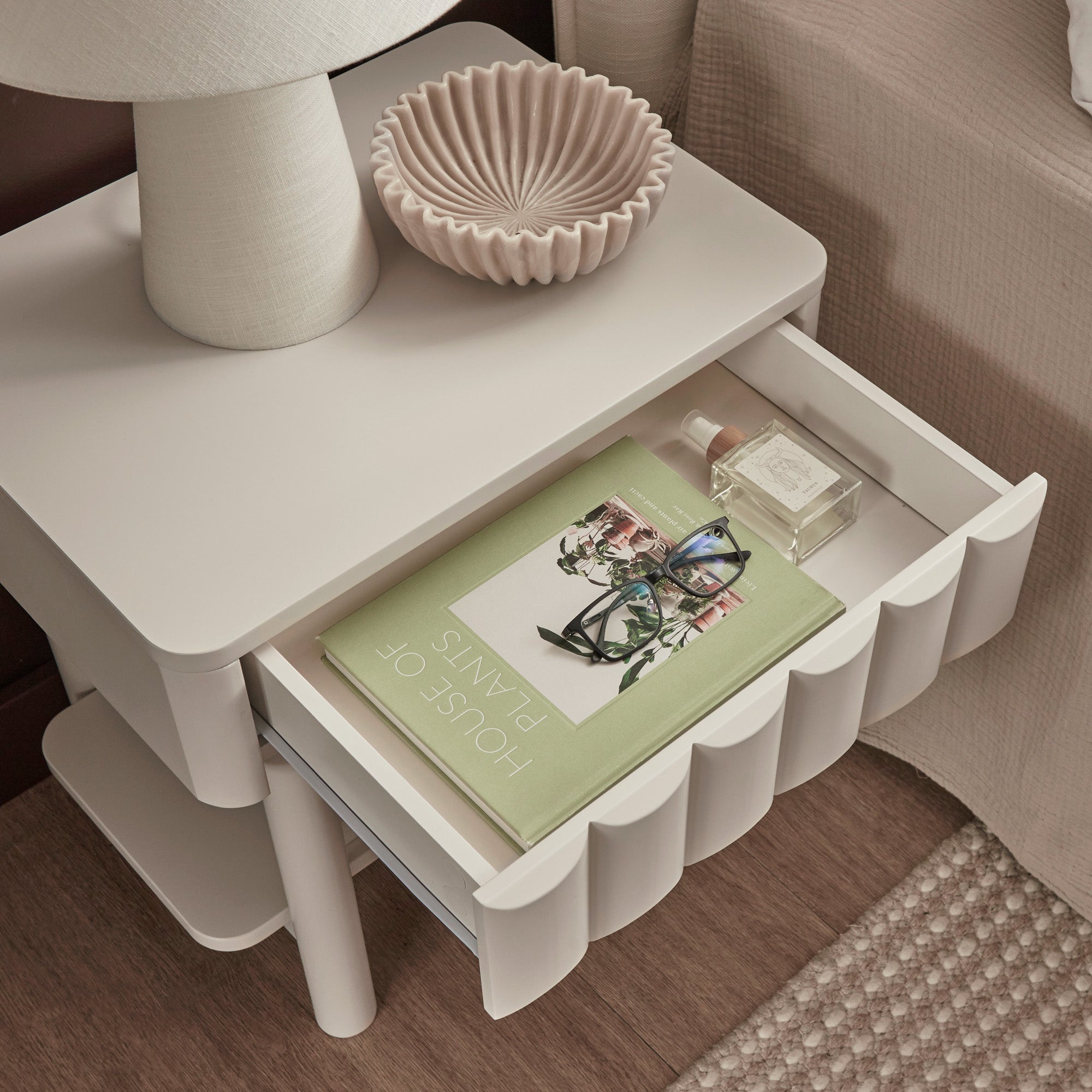 Cosette Bedside Table Off-White