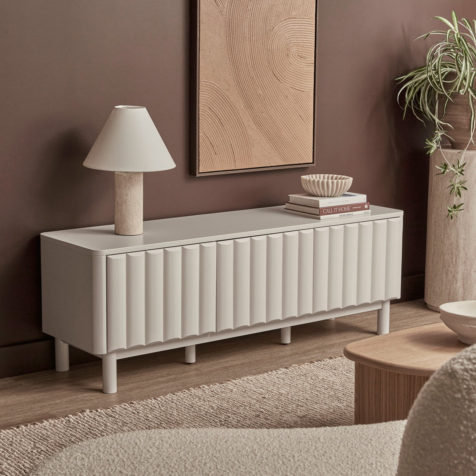 Cosette Entertainment Unit Off-White (143cm)