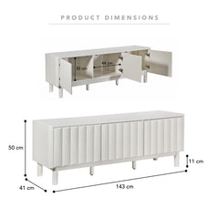 Cosette Entertainment Unit Off-White (143cm)