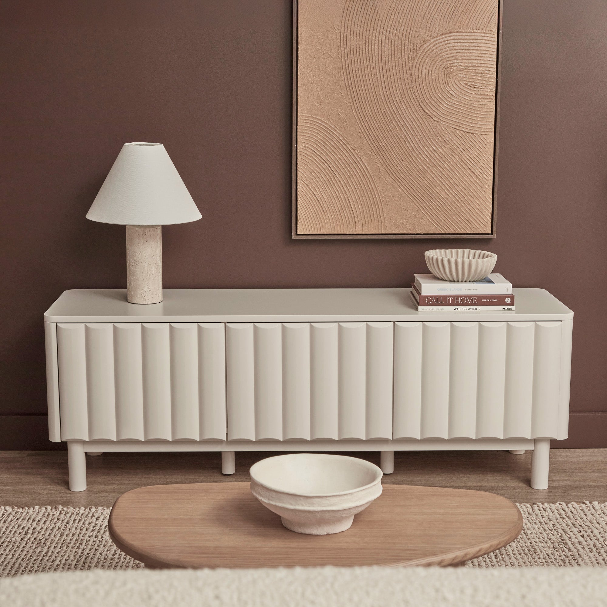 Cosette Entertainment Unit Off-White (143cm)