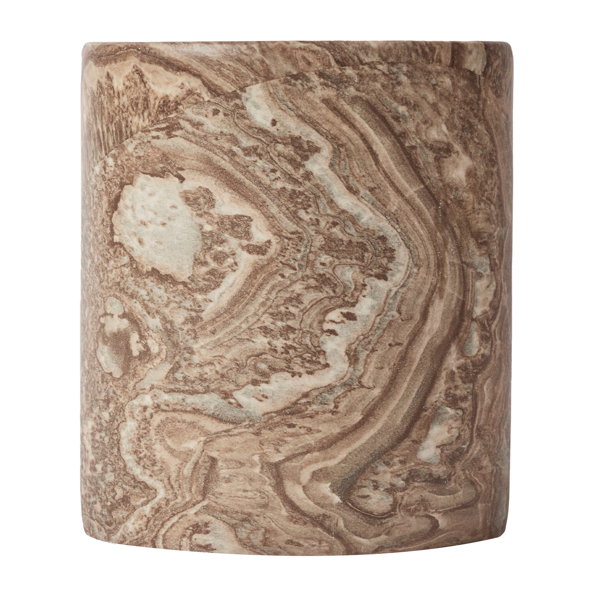 Forster Marble Look Side Table Brown