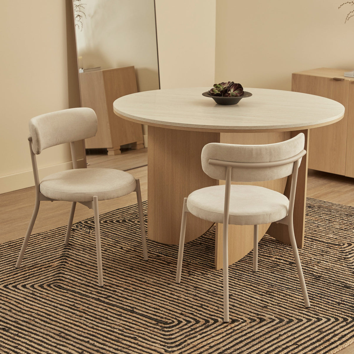 Hawthorn Set of 2 Dining Chairs Cream