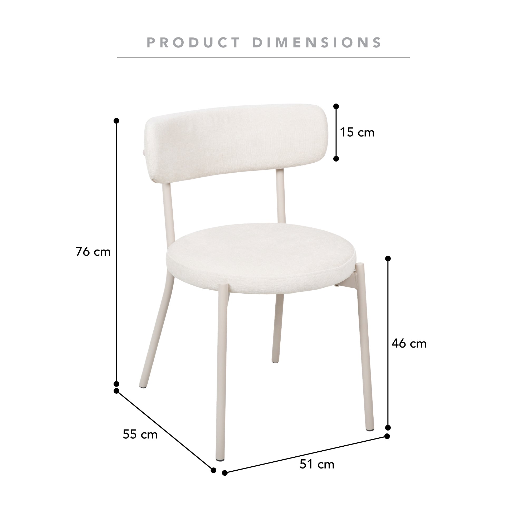 Hawthorn Set of 4 Dining Chairs Cream