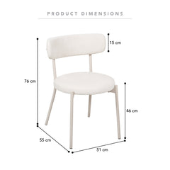 Hawthorn Set of 4 Dining Chairs Cream