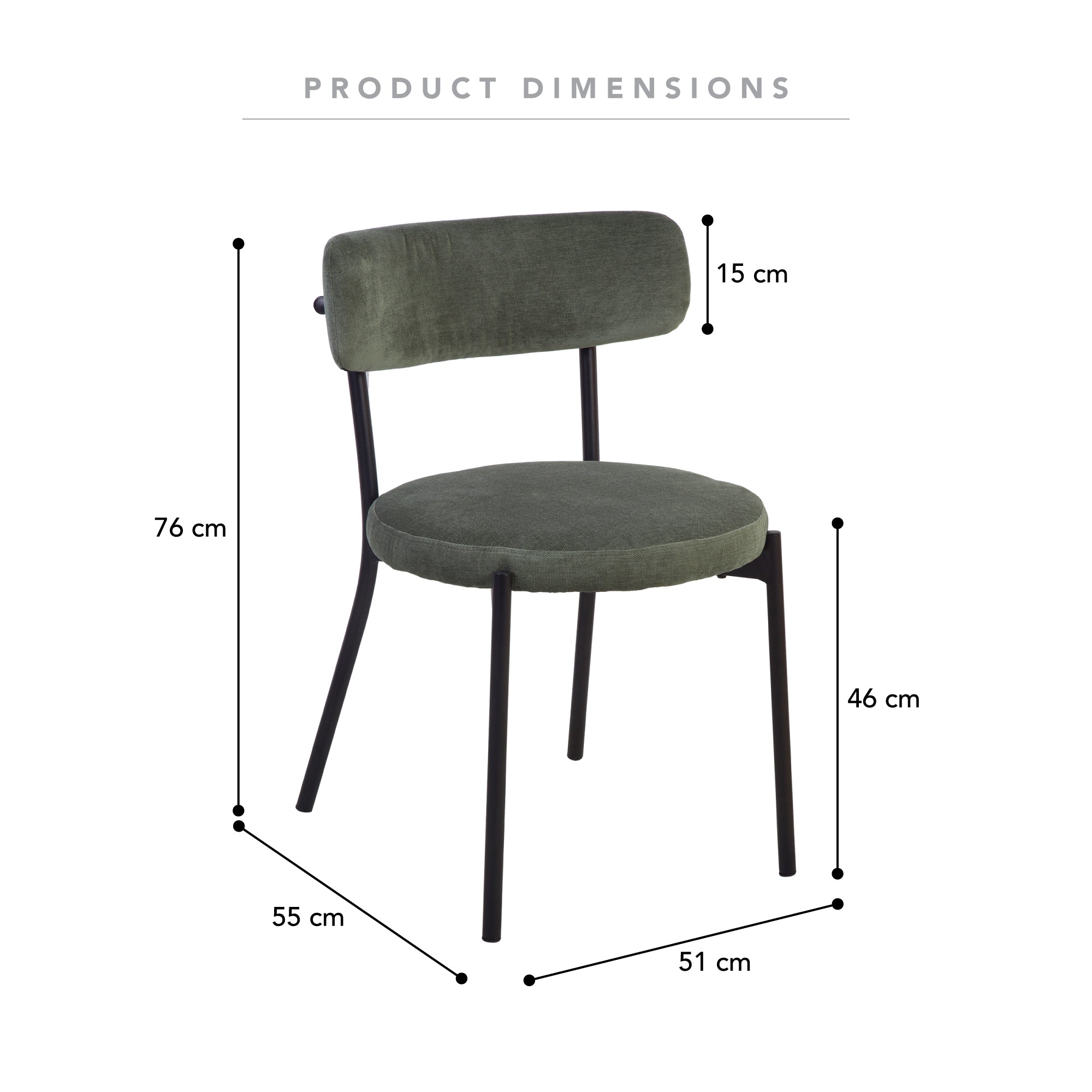 Hawthorn Set of 4 Dining Chairs Green
