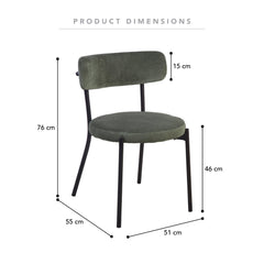 Hawthorn Set of 4 Dining Chairs Green